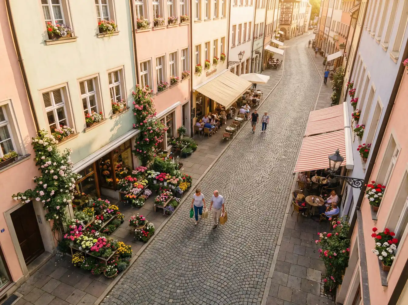 城市街道花店风景 - 探花网