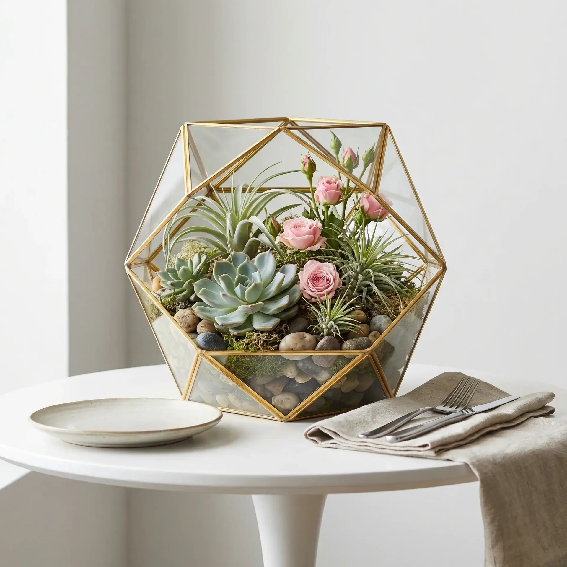 几何微景观花艺作品 - 探花网